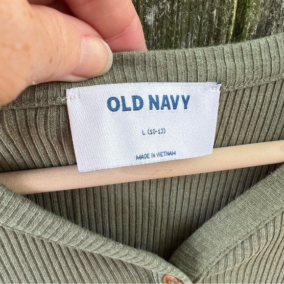 Olive Green 3/4 Sleeve Ribbed Dress Girls Fall EUC - Picture 5 of 6